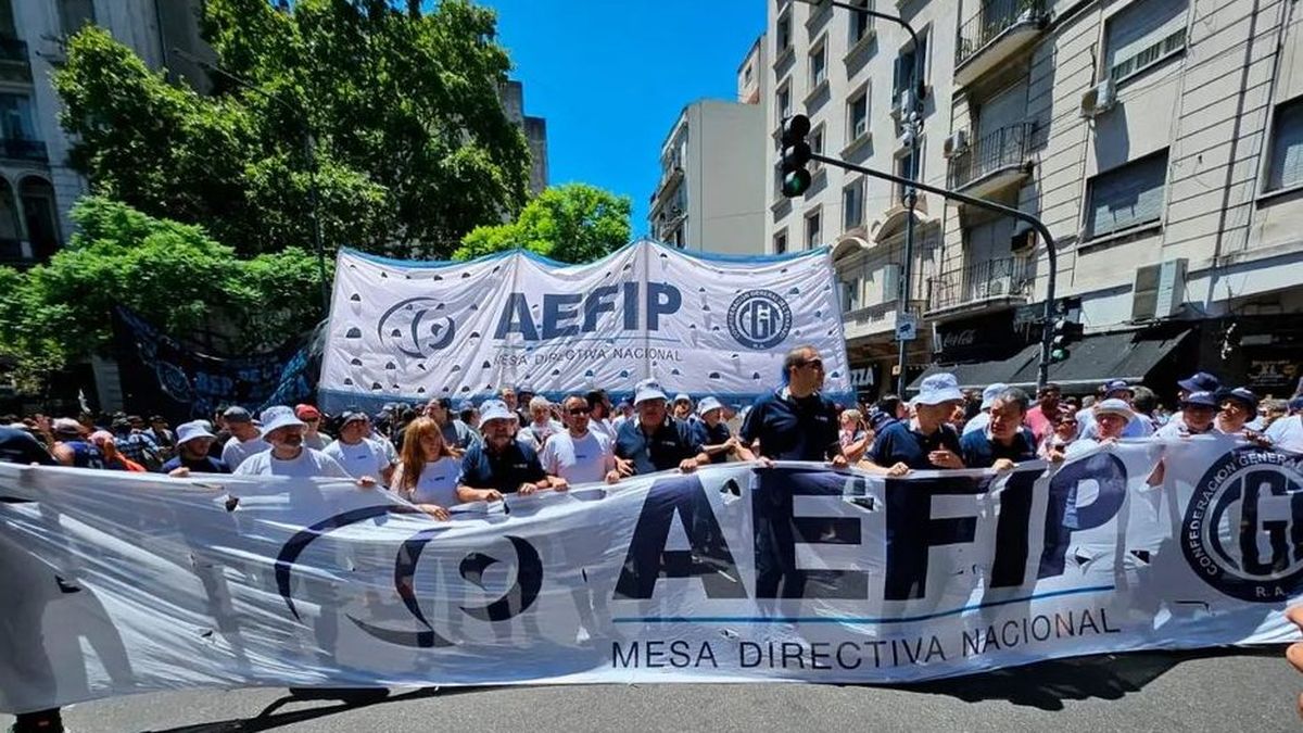 Trabajadores de AFIP se movilizaron a Casa Rosada para protestar contra las medidas del Gobierno. (foto: archivo)