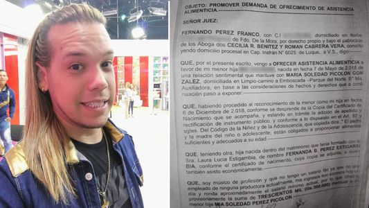 Cantante Fer Pérez alega ingresos escasos y ofrece Gs. 300.000 a su hija menor