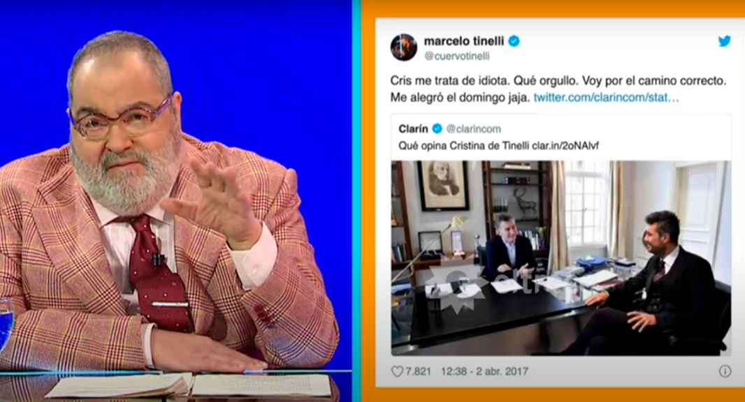 Jorge Lanata volvió a la tv y se desquitó con Tinelli: Mostró varios tweets donde elogiaba al macrismo