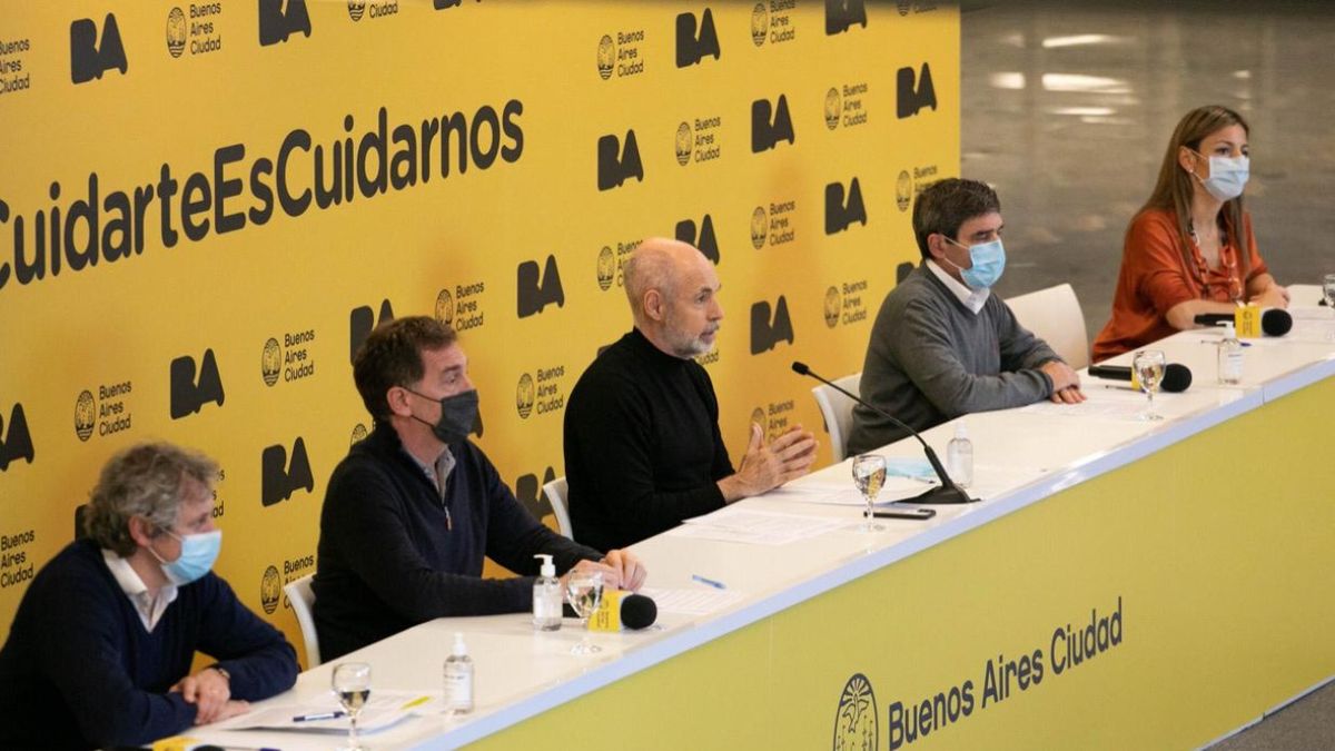 Conferencia de prensa del gobierno de la Ciudad. (Foto: prensa Ciudad)