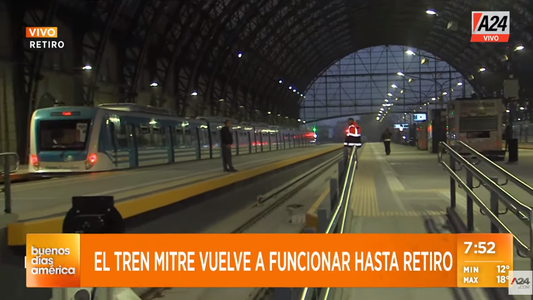 Qué ramales de la Línea Mitre volvieron a funcionar hasta Retiro después de casi 6 meses