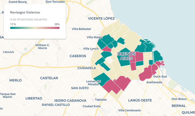Cuáles son los barrios en los que las mujeres sufren más violencia en sus noviazgos en Capital