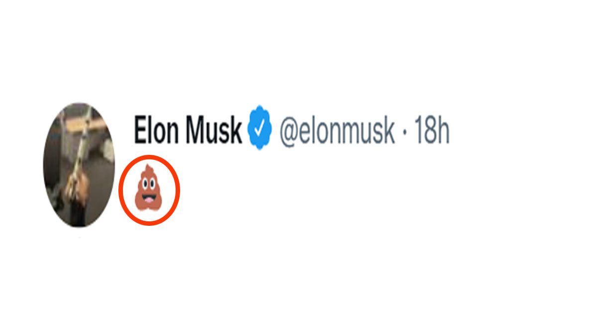 Elon Musk le mandó este emoji muy explícito para graficar lo que piensa sobre las ideas de su rival interno en Twitter (Foto: cuenta de twitter de Elon Musk)  