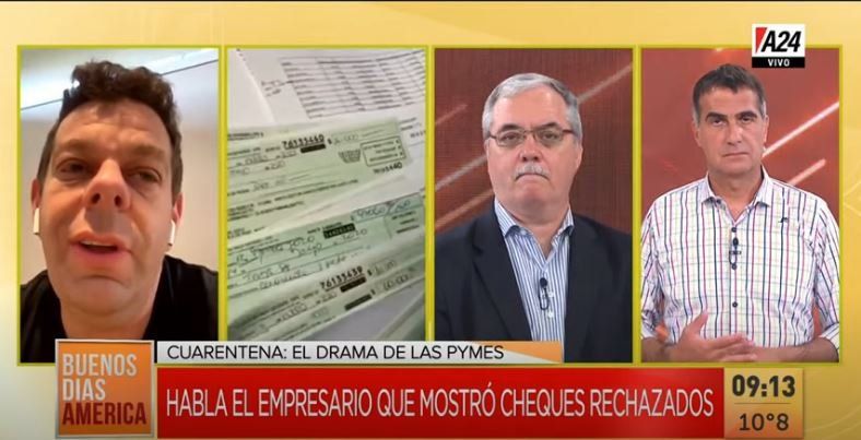 Habla el empresario del video viral con los cheques rechazados: El ATP es una muy buena ayuda, pero es solo un respirador