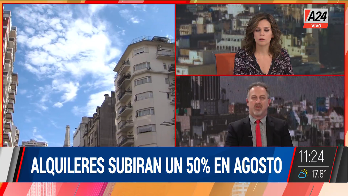 Los alquileres estarán un 50% más caro desde agosto. (Captura de Tv)