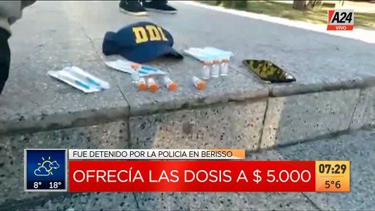 Así detienen a un vendedor de vacunas de Covid en Berisso