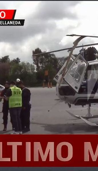 Inédito: un camión chocó un helicóptero del SAME en Parque Avellaneda