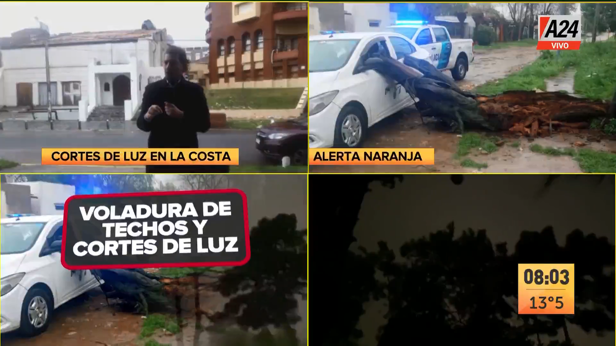 Temporal en la Costa Atlántica: ¿hasta cuándo rige la alerta? (Captura de Tv)