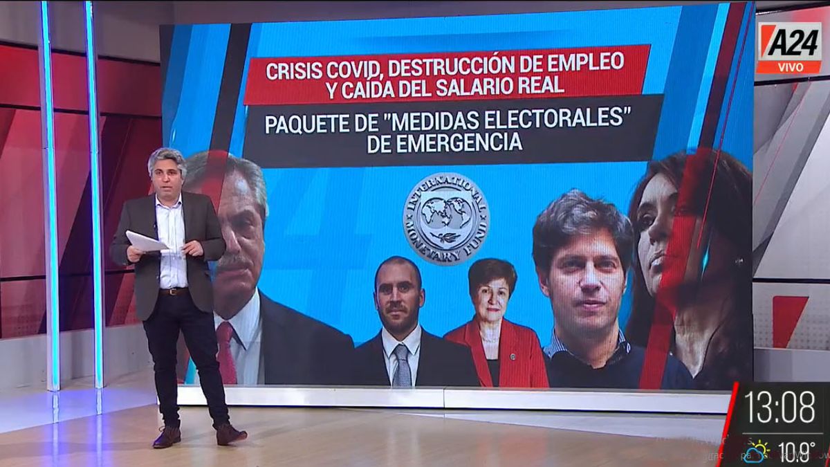 El gobierno se aleja del ajuste para armar un paquete de medidas económicas de emergencia para afrontar las elecciones (Foto: Captura de TV)