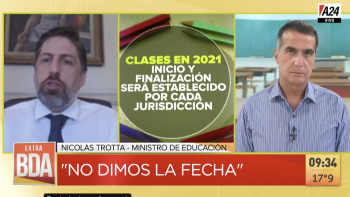Trotta insiste con que las clases presenciales se reinicien en marzo de 2021