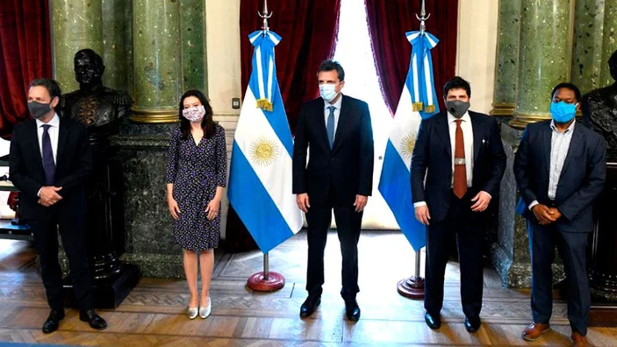 Sergio Massa con Julie Kozack, cuando aún era el presidente de la cámara de Diputados (Foto: Archivo) 