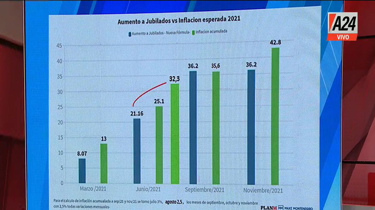 Las jubilaciones tienen fuertes desfasajes en el año frente a la inflación (Foto: Captura de TV)
