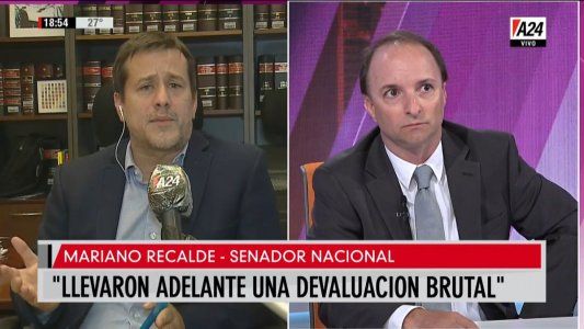 El cruce de Mariano Recalde con un economista: El decorado se calla