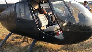 El helicóptero con el que planeaban la fuga. 