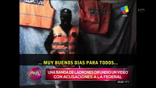 Una banda de delincuentes graba un video y amenaza a la Policía