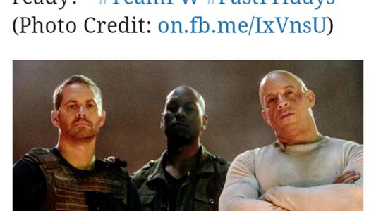 Este fue el último tuit de Paul Walker