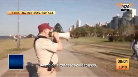 El reto de un agente urbano rosarino que se hizo viral