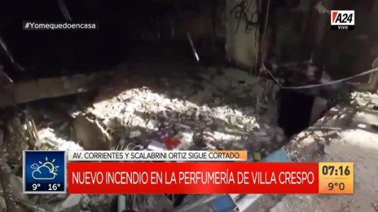 Perfumería: así remueven los escombros tras nuevas explosiones