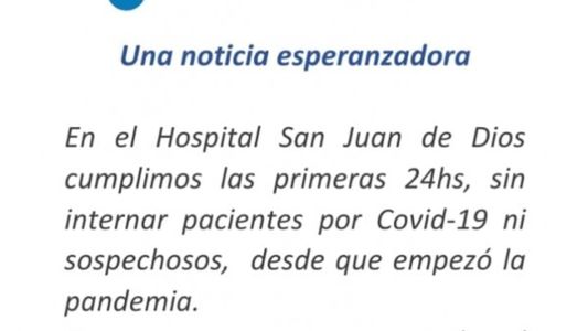 Un hospital de La Plata no tuvo internaciones por Covid-19