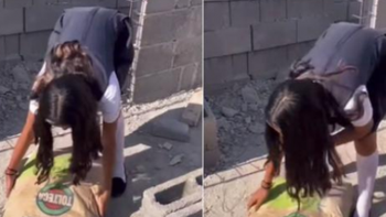 Puso a trabajar a su hija de albañil porque no quiere ir más a la escuela
