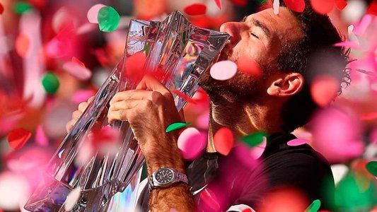 Los festejos de Juan Martín Del Potro en el Abierto de Indian Wells