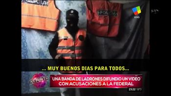 Una banda de delincuentes graba un video y amenaza a la Policía