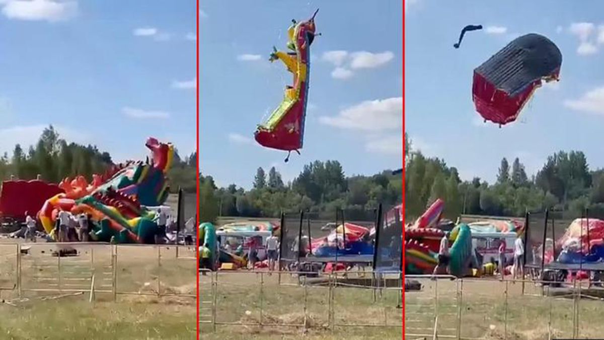 unbiased news, Subscribe to News Without Politics, Jumping castle is blown into the air by strong winds-4 children dead