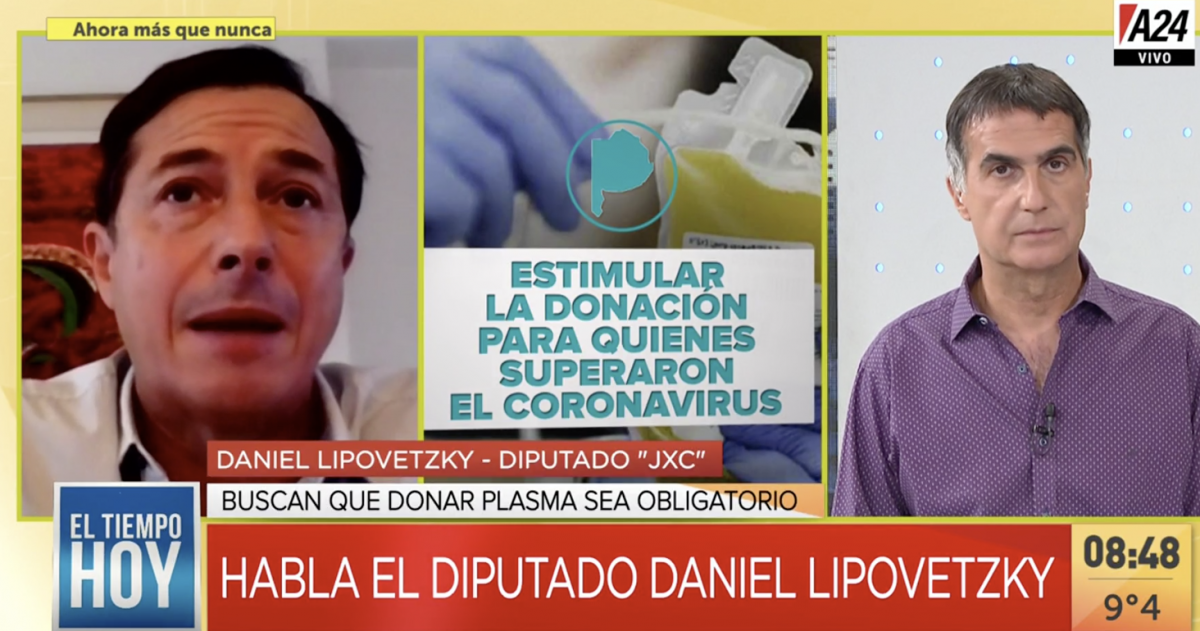Presentan un proyecto de ley para que todos los recuperados de coronavirus sean donantes de plasma