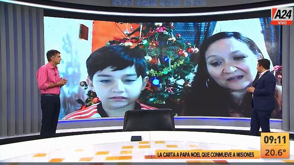 Misiones: la conmovedora carta que le escribió a Papá Noel. (Captura de Tv)