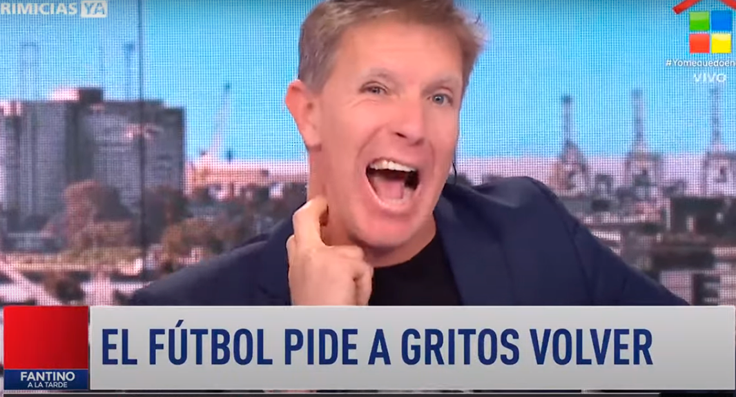 La furia de Fantino con el posible regreso del fútbol: Si vuelven con los papeles flojos les salto a la yugular