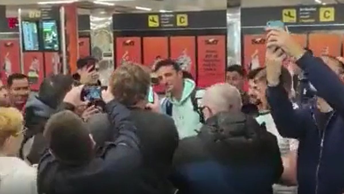 Scaloni y los argentinos en Mallorca.