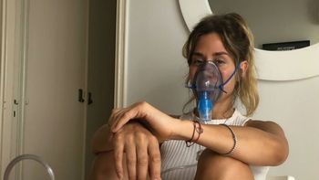 Jimena Barón explicó el problema de salud que tuvo con una foto con el nebulizador: No arrancó el año como pensé