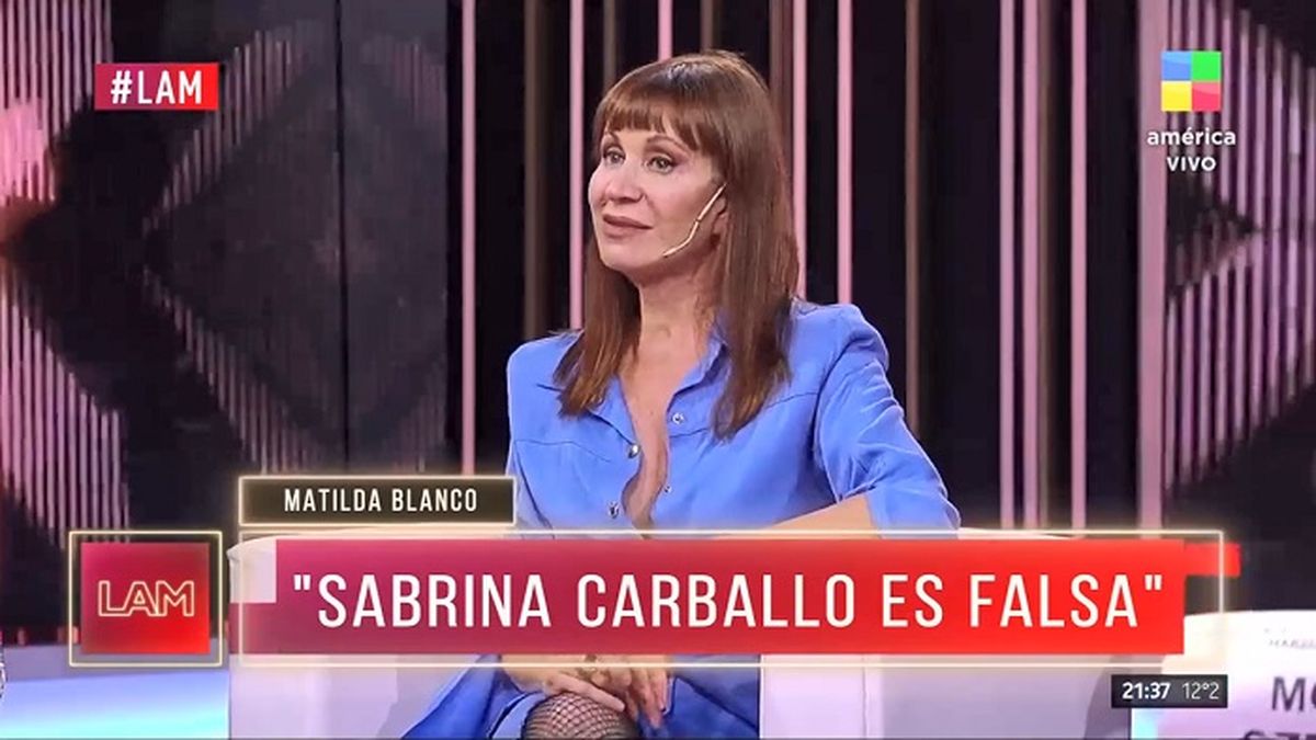 "Sabrina Carballo es falsa y mechera" dispar&oacute; Matilda Blanco sobre su compa&ntilde;era de El hotel de los famosos anoche en LAM (Am&eacute;rica TV).