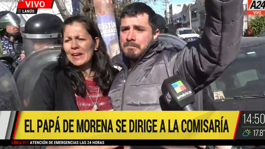 El desgarrador dolor del papá de Morena: intentó frenar los disturbios en la puerta de la comisaría