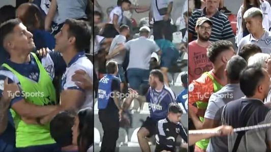 Escándalo en la Copa Argentina: los jugadores de Vélez se agarraron a piñas con los hinchas