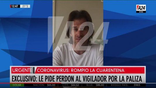 Miguel Paz, el hombre que golpeó a un vigilador, pidió disculpas: Fui un cobarde