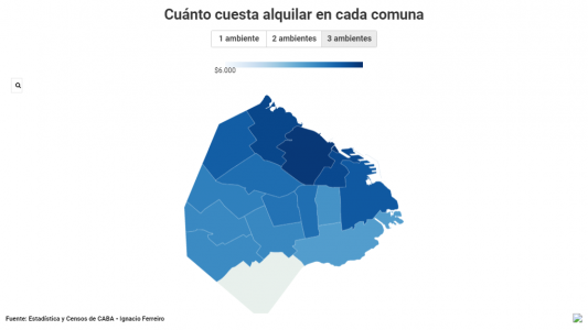 Alquiler de departamentos: barrio por barrio, cuánto cuesta vivir en Capital Federal