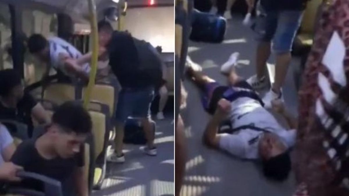 El momento de los golpes al agresor sexual. (Foto: NA)