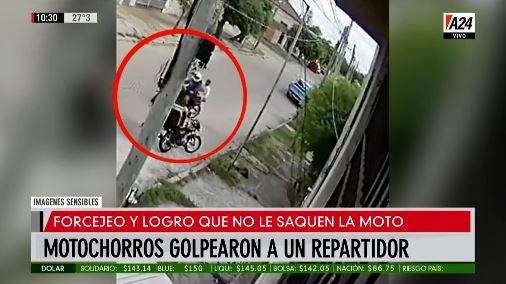 Quilmes: motochorros atacaron a un repartidor que evitó el robo