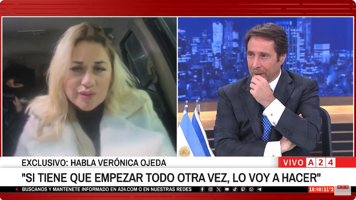 Verónica Ojeda dialogó con Feinmann sobre el juicio por la muerte de Maradona.(Foto: captura).
