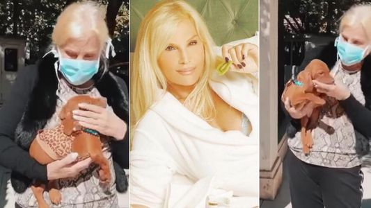 Susana se mostró con barbijo para recibir a su nueva perrita en plena cuarentena