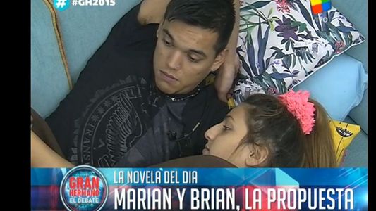 “Gran Hermano 2015”: Marian a Brian: “Te necesito siempre conmigo”