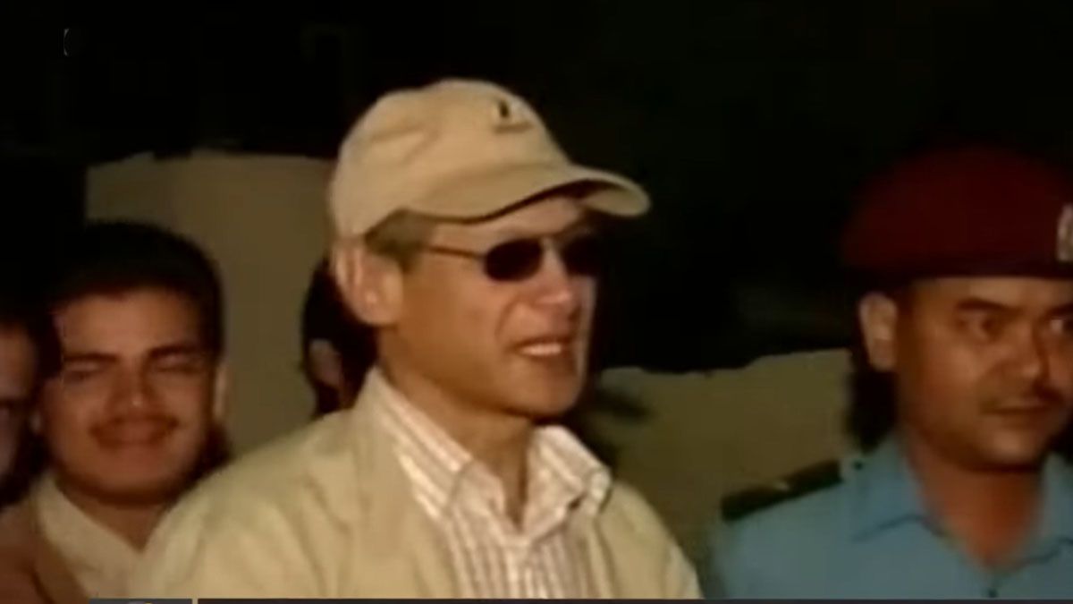Katmandú, Nepal, 2003. Nuevamente detenido y sentenciado a 20 años de cárcel (Foto: Captura de TV)