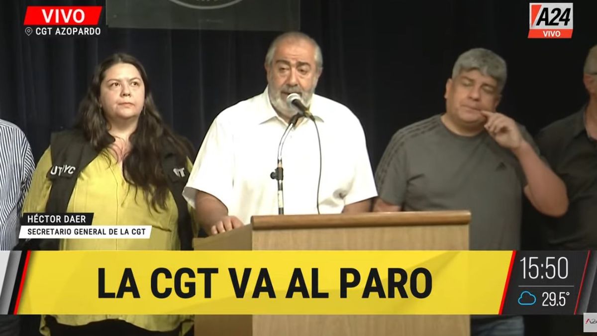 Héctor Daer: La ley ómnibus es exponencialmente peor que el DNU. (Captura)