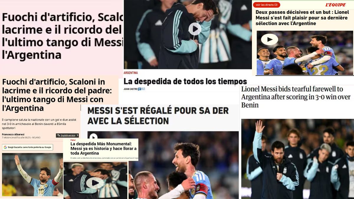 La prensa mundial reflejaron en sus portales la despedida de Leo Messi de la selección argentina. (Foto: A24.com)
