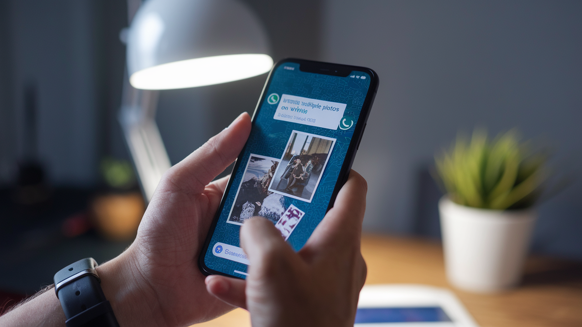 WhatsApp renueva su interfaz para compartir fotos: menos pasos y más opciones. Foto: Ideogram. WhatsApp renueva su interfaz para compartir fotos: menos pasos y más opciones. Foto: Ideogram.