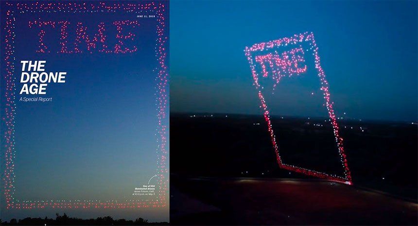Así se hizo la increíble tapa de Time con 958 drones