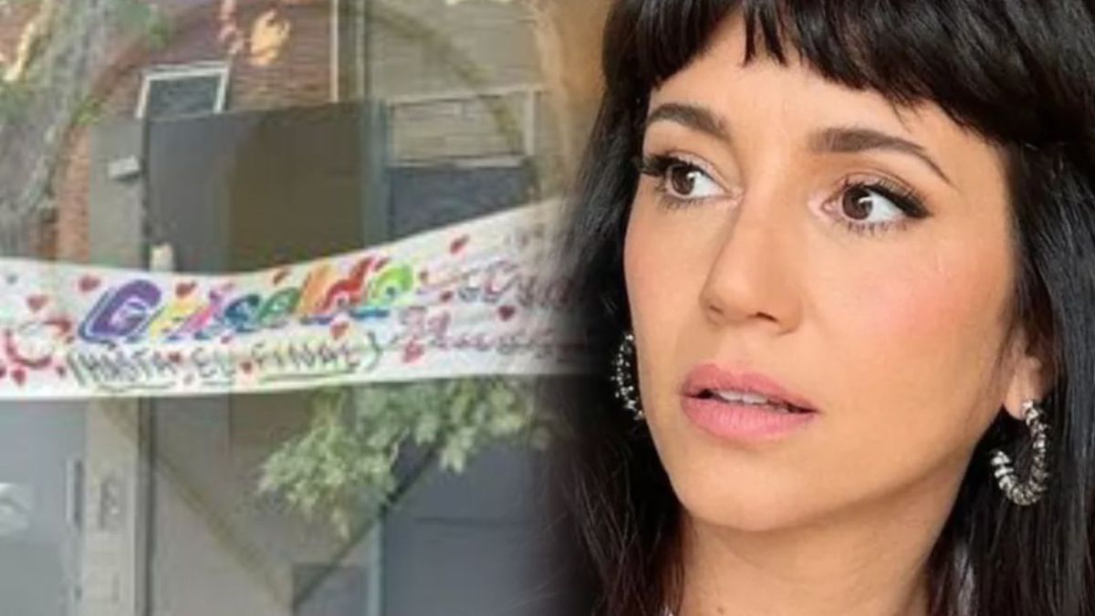 La reacción de Griselda Siciliani al pasacalles que le colocó Luciano Castro frente a su casa