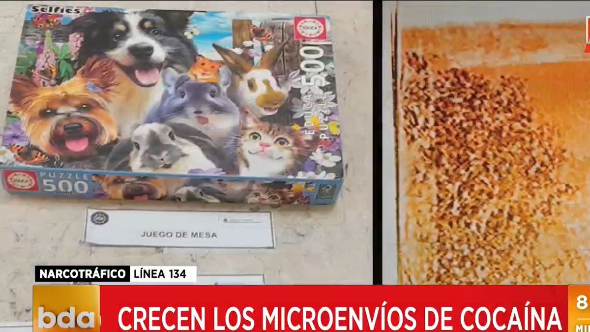 Los juguetes donde se encontraba la droga. Foto: captura de Tv.&nbsp;