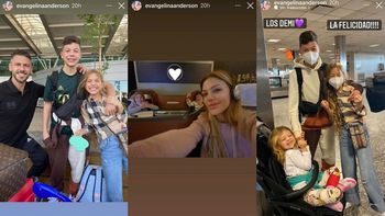 El emocionante reencuentro de los hijos de Evangelina Anderson con sus abuelos luego de 3 años